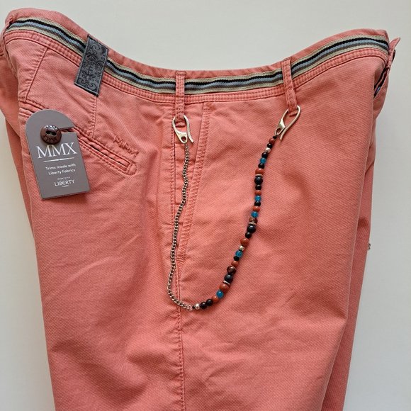 Men's MMX Germany Orange Shorts with Beads Size 34 / 32 - Picture 12 of 14